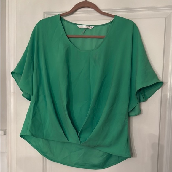 Trina Turk Amour Green Blouse MSRP $198​ - Picture 3 of 6